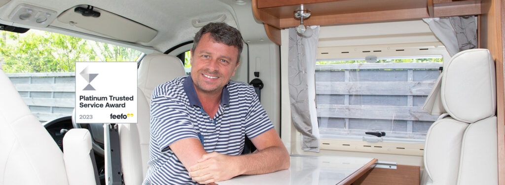 Feefo Platinum Trusted Service Award 2023 for Motorhome Finance